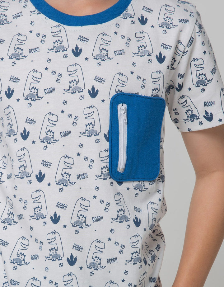 Little M Short Sleeve T-Shirt Zipper