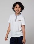 Little M Short Sleeve T-Shirt Print Texture Tawon Kombinasi Chambray