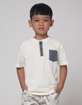 Little M Henley Wafer Kaos Anak Laki-laki