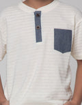 Little M Henley Wafer Kaos Anak Laki-laki