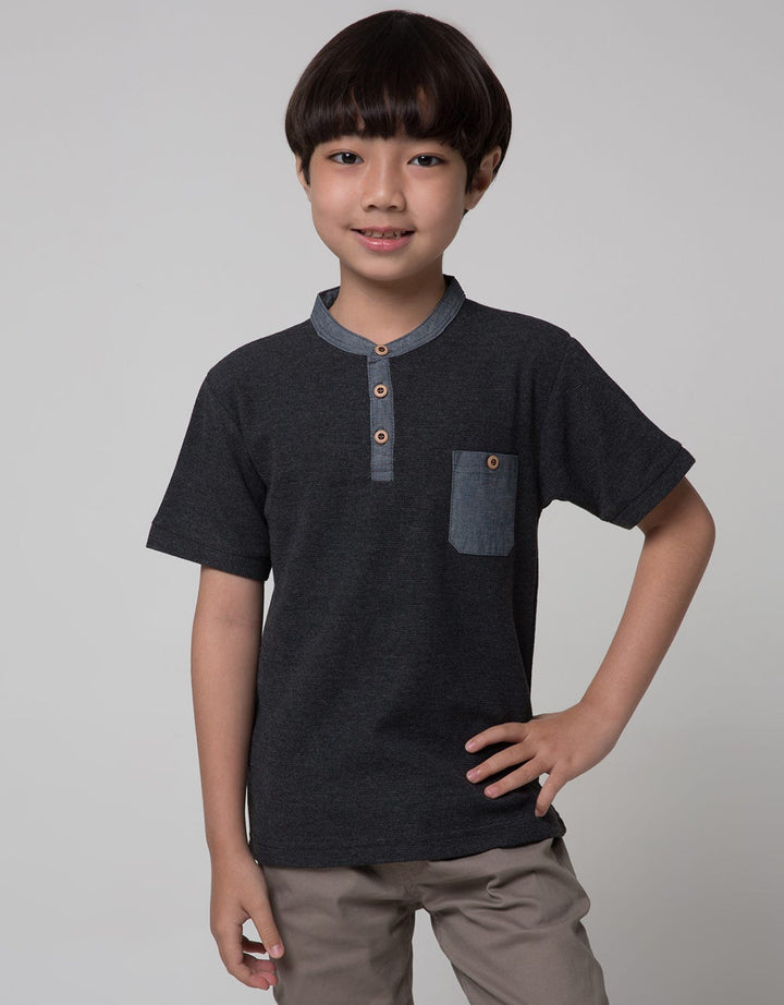 Little M Short Sleeve T-Shirt Henley Lacoste