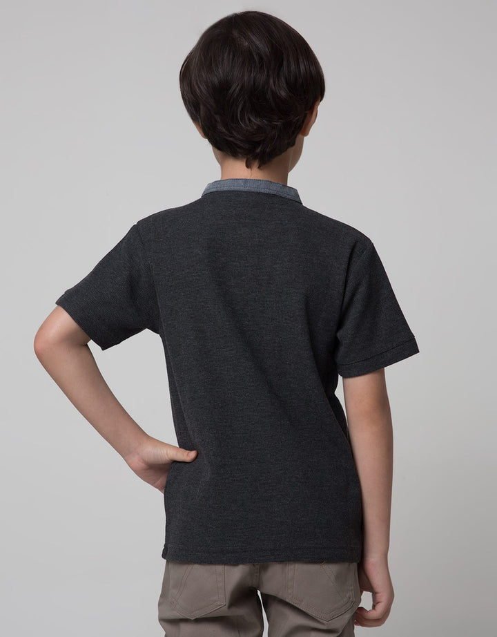 Little M Short Sleeve T-Shirt Henley Lacoste
