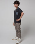Little M Short Sleeve T-Shirt Henley Lacoste