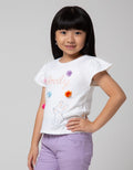 Little M Short Sleeve T-Shirt Lovely Aplikasi Bunny