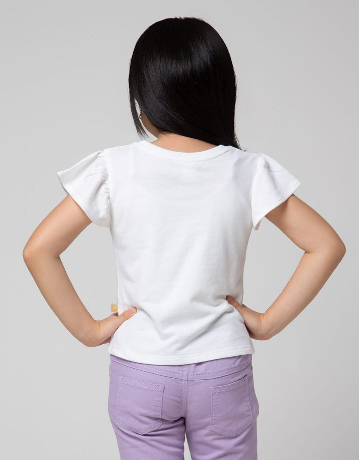 Little M Short Sleeve T-Shirt Lovely Aplikasi Bunny