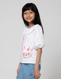 Little M Short Sleeve T-Shirt Full Print Star Super Bunny