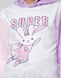 Little M Sweatshirt Hoodie Aplikasi Super Bunny