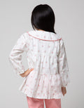 Little M Long Sleeve Blouse Kerah Tumpuk Print Bunga