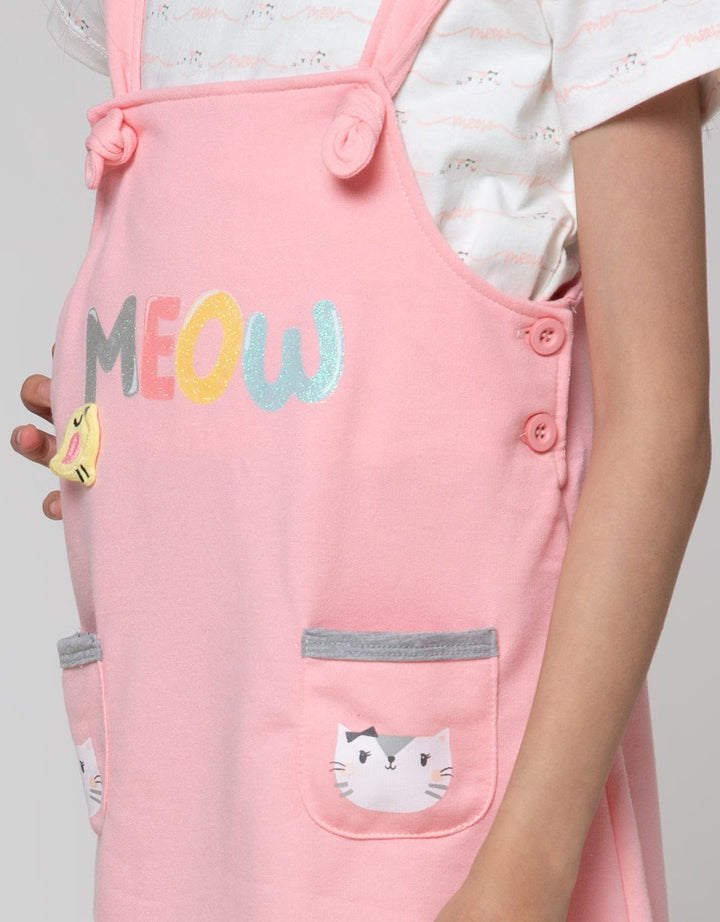 Little M Aps Meow Midi Dress Anak Perempuan