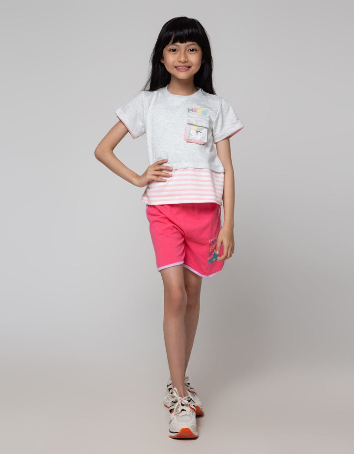 Little M Ameow Double Kaos Anak Perempuan