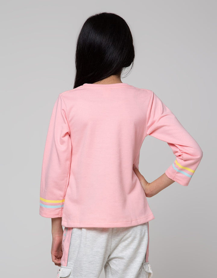 Little M Stripe Colorfull Kaos Anak Perempuan