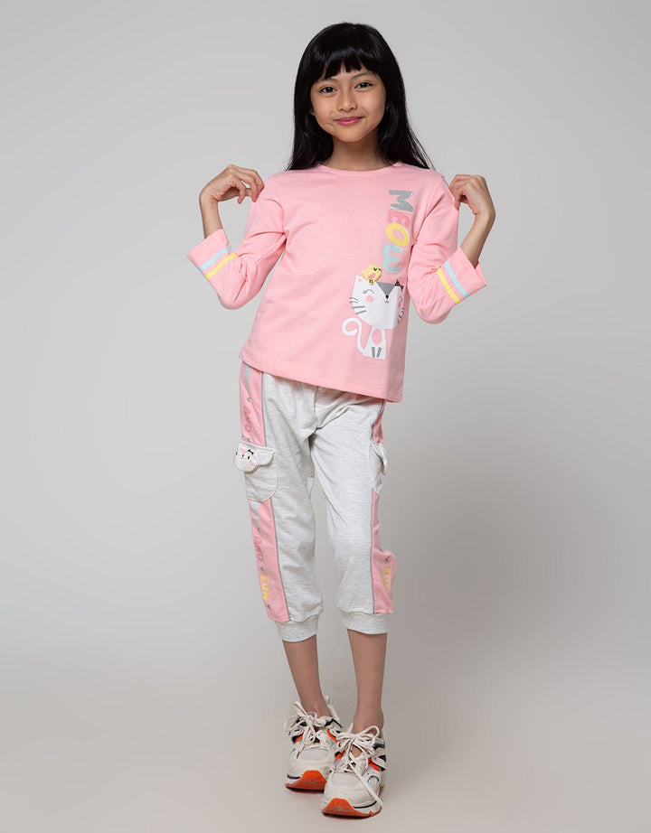 Little M Stripe Colorfull Kaos Anak Perempuan
