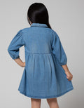 Little M Cat Embro Pocket Dress for Girls