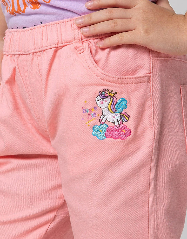 Little M Long Pants Jegging Woven Unicorn 2