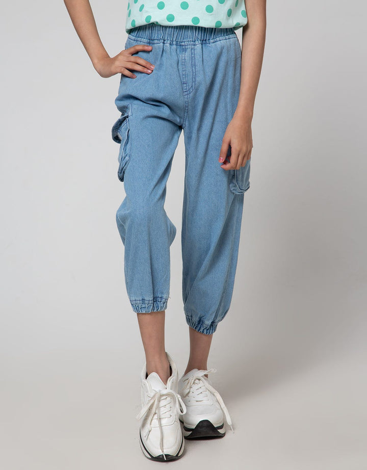 Little M Jogger Polos Kantong Cargo