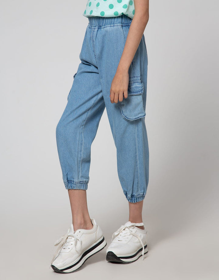 Little M Jogger Polos Kantong Cargo