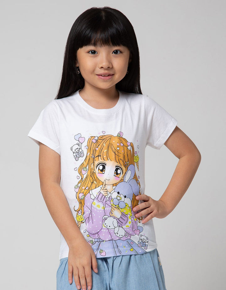 Little M Short Sleeve T-Shirt Anime Girl 1