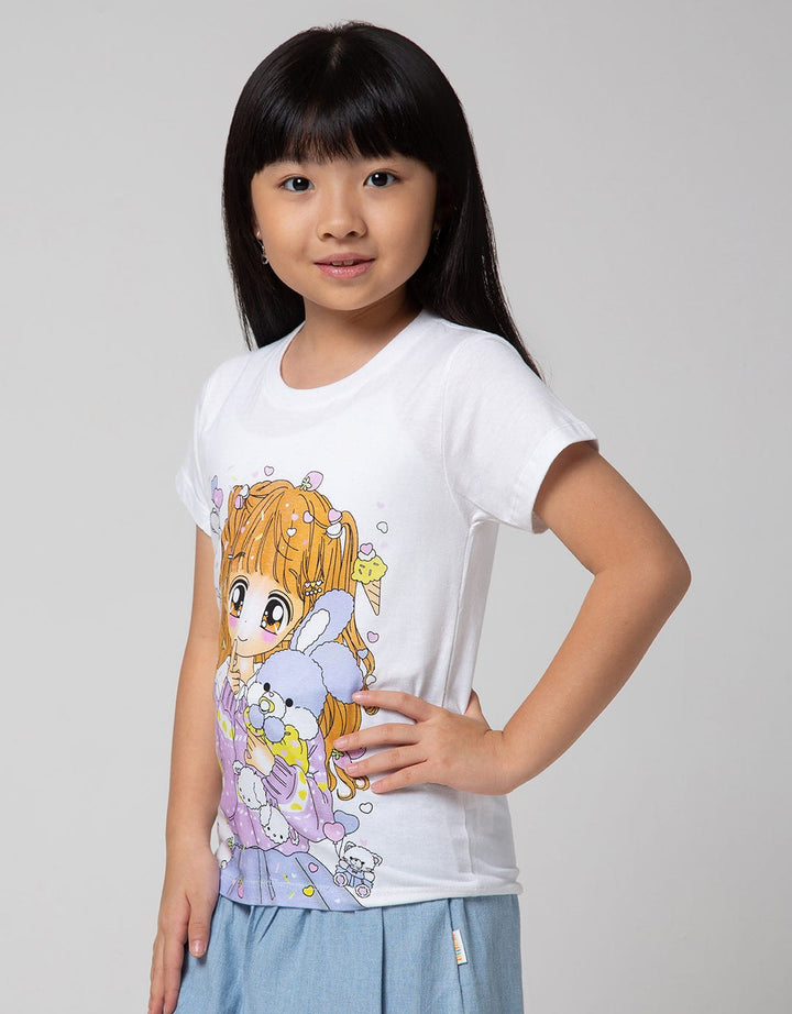 Little M Short Sleeve T-Shirt Anime Girl 1