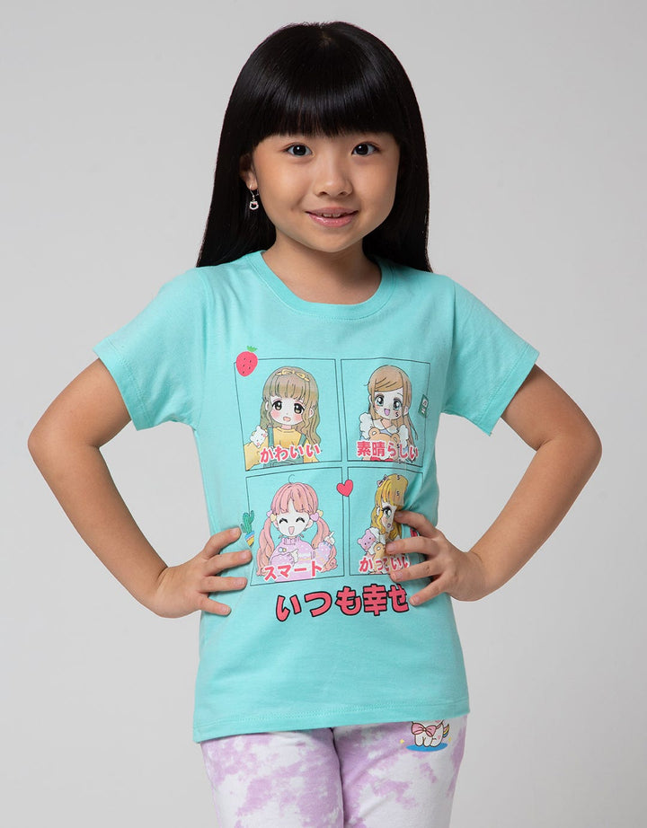 Little M Anime Girl 3 Kaos Anak Perempuan