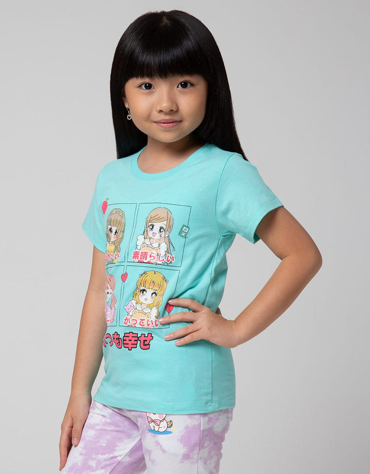 Little M Anime Girl 3 Kaos Anak Perempuan