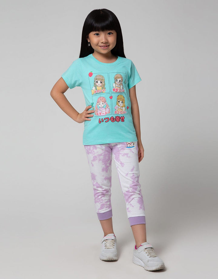 Little M Anime Girl 3 Kaos Anak Perempuan
