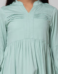 Aero Long Sleeve Midi Dress Woven Rayon Opnasel Dada