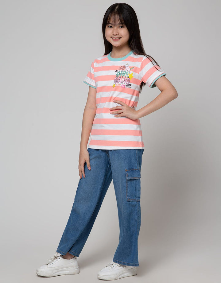 Aero Short Sleeve T-Shirt Full Print Salur Pink Meowgical