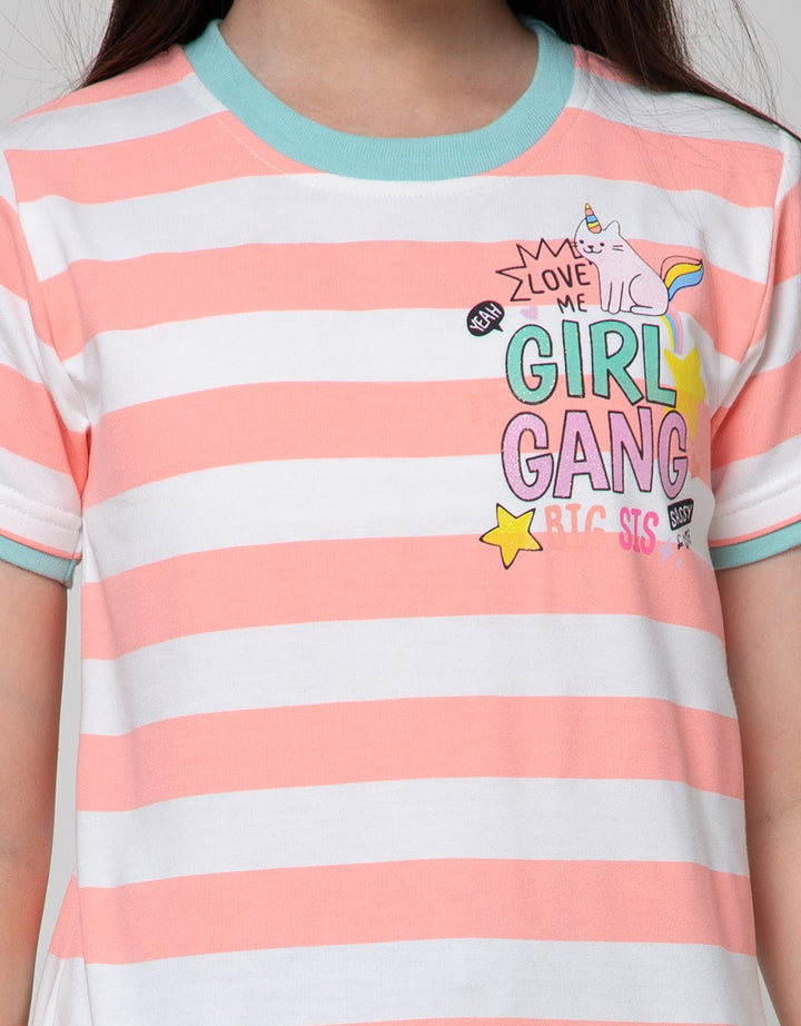Aero Short Sleeve T-Shirt Full Print Salur Pink Meowgical