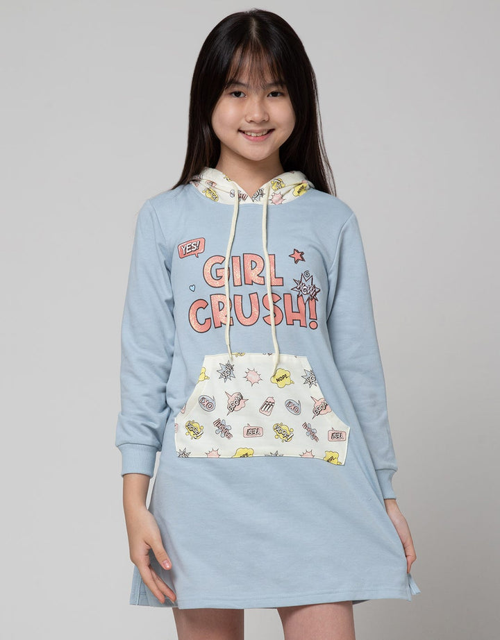 Aero Long Sleeve Midi Dress Full Print Girl Crush