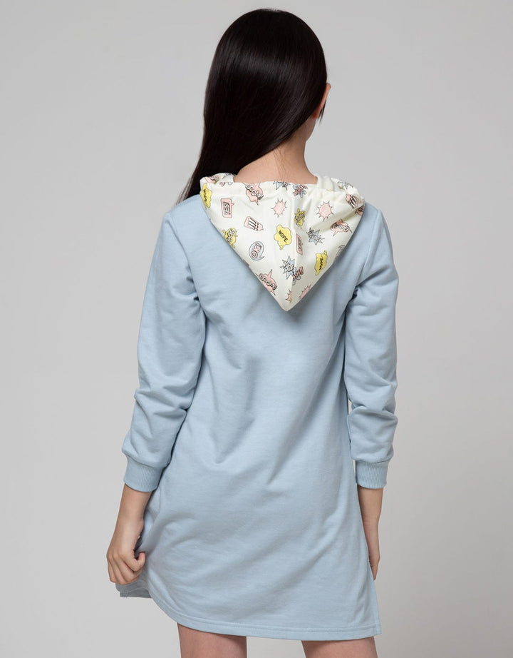 Aero Long Sleeve Midi Dress Full Print Girl Crush