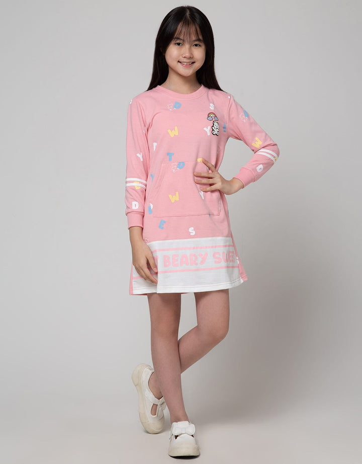 Aero Long Sleeve Midi Dress Knit Very Beary Sweet