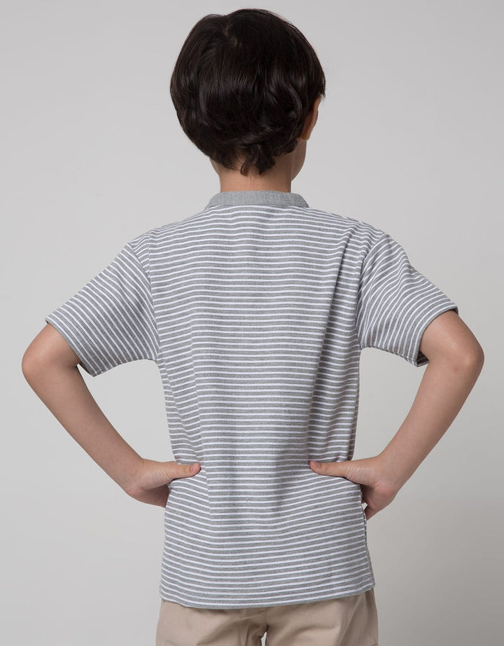 Little M Lacoste Stripe Kaos Anak Laki-laki