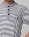 Little M Lacoste Stripe Kaos Anak Laki-laki
