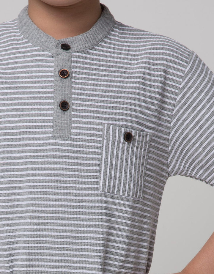Little M Lacoste Stripe Kaos Anak Laki-laki