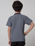 Little M Short Sleeve T-Shirt Print Henley Lacoste Stripe