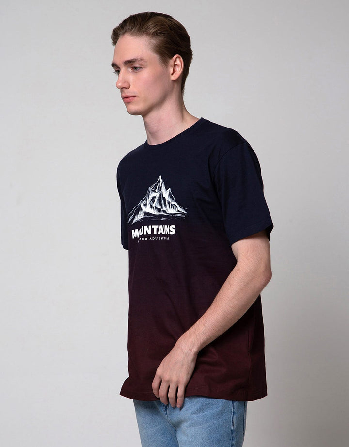 Nevada Short Sleeve T-Shirt Ombre Print Mountains