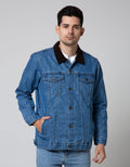 Nevada Denim Jacket With Corduroy On Collar