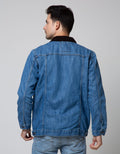 Nevada Denim Jacket With Corduroy On Collar