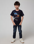 Little M Long Pants Reguler Rib Print Destroyed