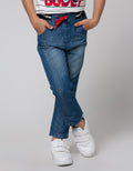 Little M Long Denim Reguler Rib Kombinasi
