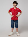 Little M Kontras Stitch Denim Pendek Anak Laki-laki