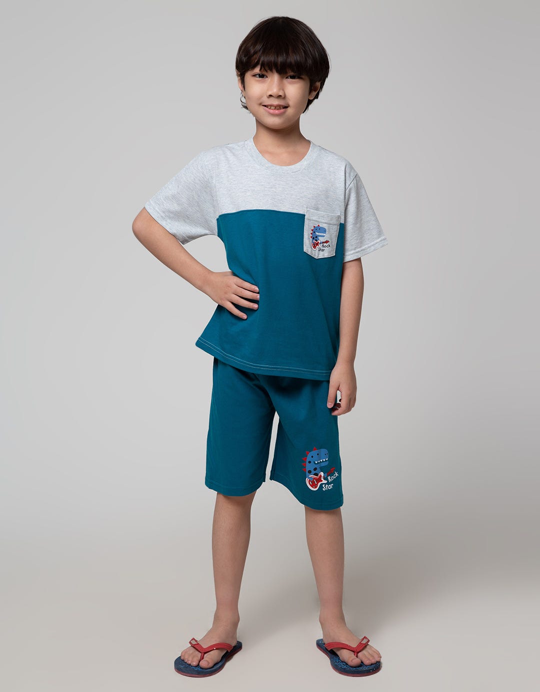 Little M Top-Bottom Set Cut N Sewn T-Shirt