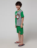 Little M Bear Cut Sewn Satu Set Pakaian Anak