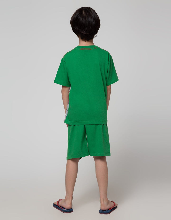 Little M Bear Cut Sewn Satu Set Pakaian Anak