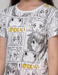 Aero Short Sleeve T-Shirt Ki Anime Komik Girl