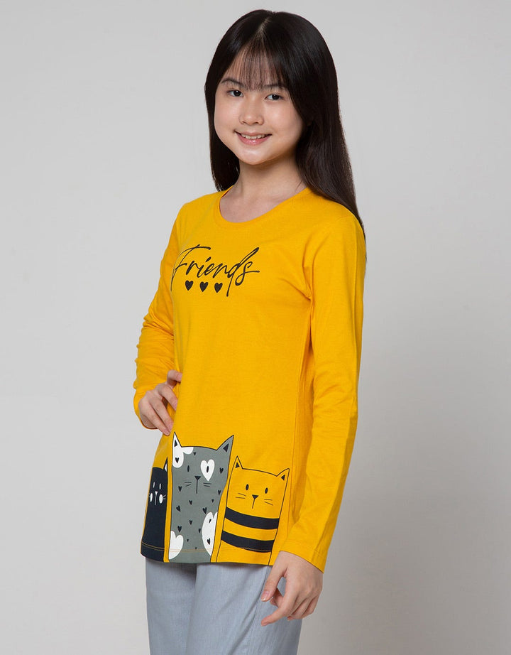 Aero Long Sleeve T-Shirt Print Cat Friends