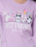 Aero Long Sleeve T-Shirt Print Best Animal Friends