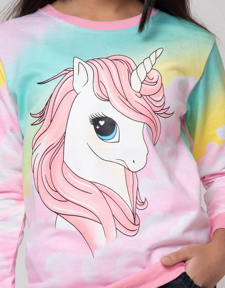 Aero Ombre Unicorn Sweater Anak Perempuan
