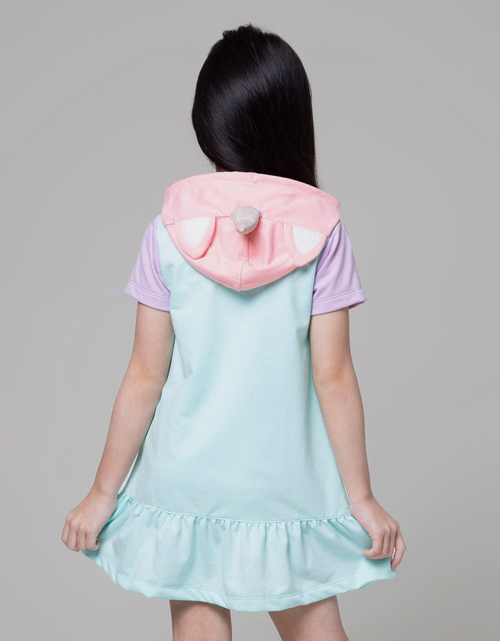 Little M Hoodie Unicorn Midi Dress for Girls