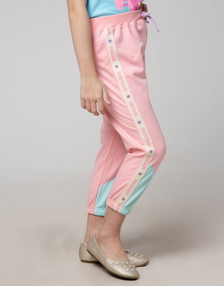 Little M Unicorn Print Jogger Anak Perempuan